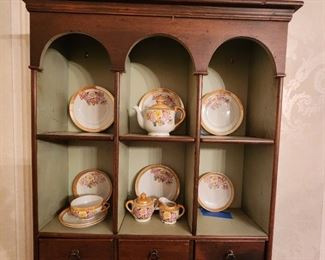 Vintage Tea Cup and Saucer Wall Shelf