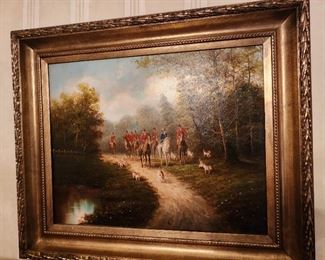 Oil on Canvas -- Hunt Scene