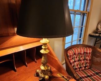 Vintage Brass Bouillotte Lamp