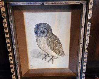 Vintage "Owl" print bu Albrecht Durer