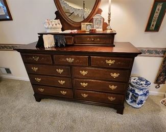Dixie Dresser and Oval Vanity Mirror