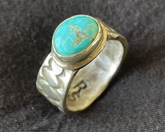 Turquoise rings and jewelry. https://www.liveauctioneers.com/catalog/274244