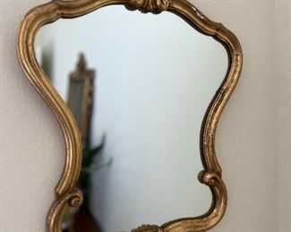 Small Gilt Accent Mirror- perfect for accent wall.