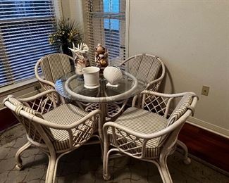 Rattan Table and 4 chairs