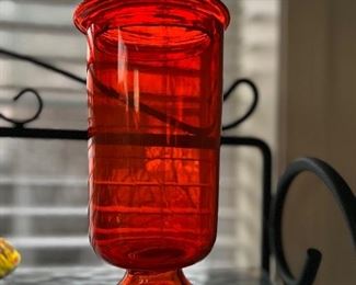 Art Glass lidded Jar