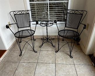 Pair of Wrought Iron Chairs
Wrought Iron plant stand