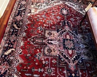 Gorgeous quality rust wool rug