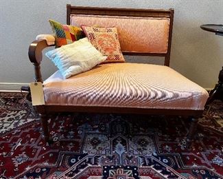 Antique one arm parlor settee