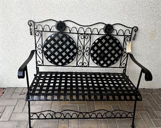 iron garden bench