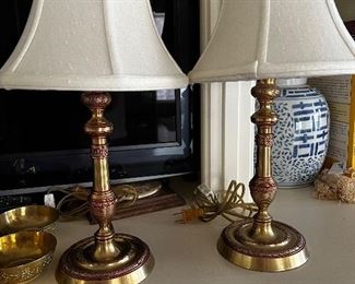 Pair of Brass Accent Lamps