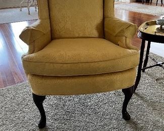 Petite Soft Yellow Wing Chair