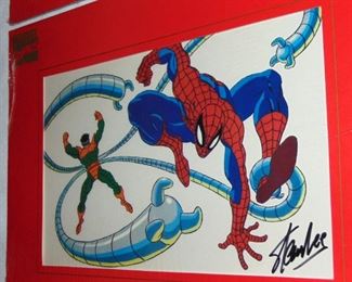 MARVEL SPIDER-MAN COMIC ART - STAN LEE AUTOGRAPH