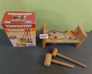 Tinkertoys w/origianl box Plaskool Cobblers Bench