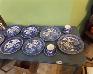 Vtg blue/white dishes soe made in Occupied Japan all stamped Japan