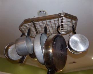 Farberware cookware with ceiling mount holder