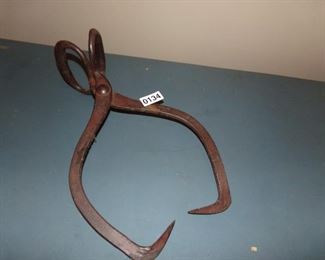 Antique Gifford's ice tongs
