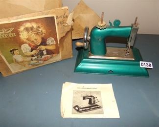 Rare 1940's German made Casige Child's sewing machine w/box