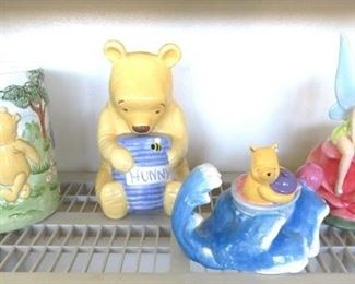 Winnie The Pooh/Tinker Bell Cookie Jars 