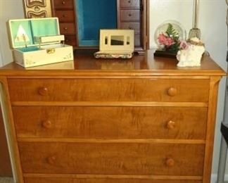 Vintage Chest of Drawers on Casters, Jewelry Boxes