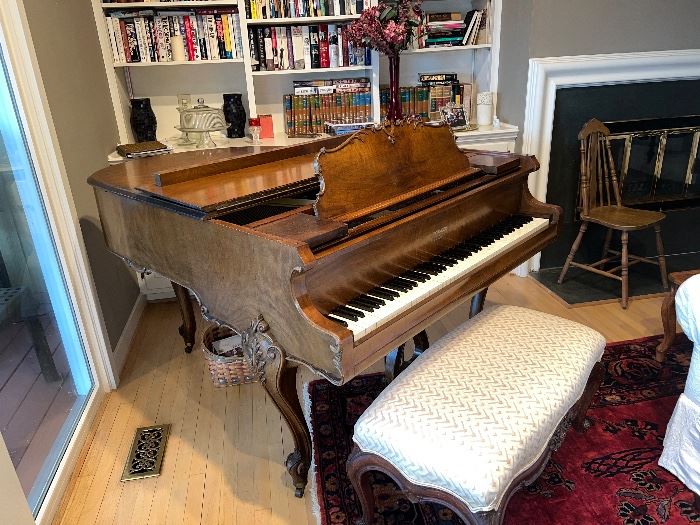 Taking Offers for Shoninger Baby Grand (1949) appraised between 6,000-9,000 . Bench $75