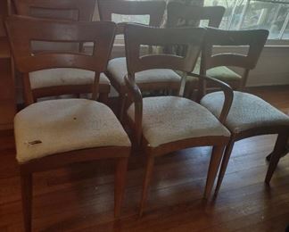 (6) Heywood Wakefield Dog Bone Chairs