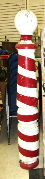 Early 1900s Barber Shop Wood Barber Pole