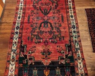 Beautiful, hand-woven Persian Sarouk gallery runner, 100% wool face, measures 5' 1" x 10' 9".