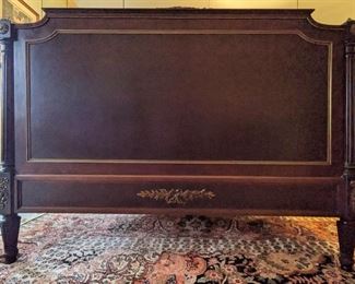 Footboard from one of the twin beds fo the antique bedroom suite.