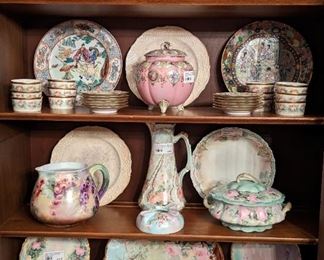 More yummy hand-painted antique porcelains.