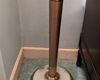 Base of the vintage brass/onyx floor lamp.