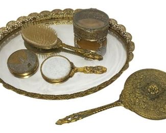 Vintage Mirror Vanity Set