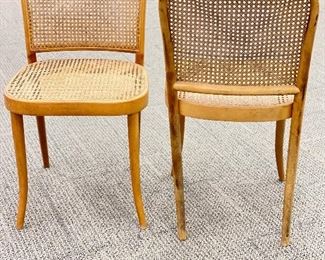 Set of 4 Vintage Salvatore Leone Thonet-Style Bentwood Caned Chairs. Each Measures 15.5" W x 17" D with 18" Seat Height. Photo 1 of 2. 