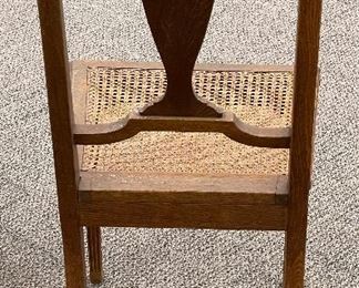 Set of 6 Antique Cane Seat Chairs with Wedgewood Cameo Insert. Each Measures 17" W x 19" D  with 18" Seat Height. Photo 2 of 5. 