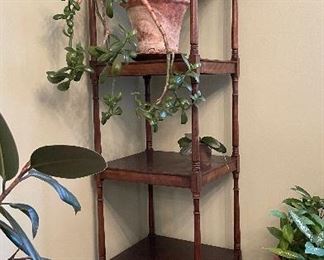 Etagere / Plant Stand with Drawer - 2 Available. Each Measures 18" x 16" x 52" H.  Photo 1 of 3. 