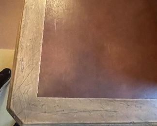 Custom-Built Leather Top Desk.  Measures 72" W x 36" x D. Photo 3 of 3.  