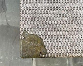 Woven Natural Fiber Basket with Brass Accents. Photo 3 of 4. 