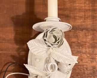 White Rose Bud Sconce - 3 available. Each Measures 7" H x 5" W x 8" D. Photo 1 of 2. 