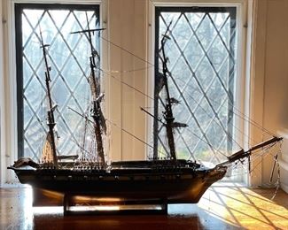 Antique Ship Model. Measures 48" W x 34" H. Photo 5 of 6. 