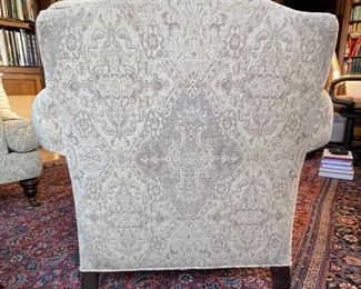 Pair of Damask Upholstered Club Chairs. Each Measures 38" W x 40" D. Photo 4 of 6. 