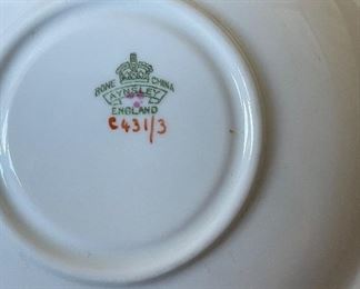 Aynsley England Bone China Tea Cup & Saucer. Photo 2 of 2. 