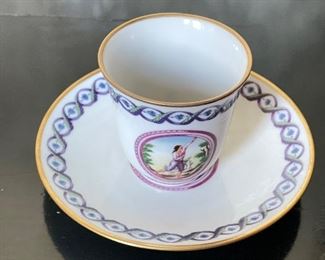 Philippe Deshoulieres Florian Limgoes Porcelain Tea Cup & Saucer. Photo 1 of 2.