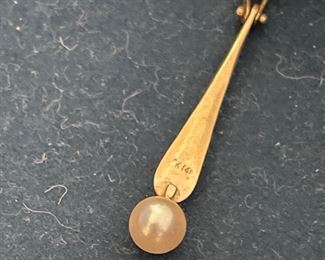 14K Gold & Pearl Earrings. Photo 2 of 2. 