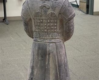 Ma Shi'ao&nbsp;replica Qin Dynasty&nbsp;Terracotta Warrior. Measures 22" H x 7" W x 6" D. Photo 2 of 6. 