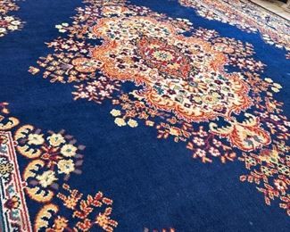 Blue floral Kashan rug
