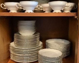 Entire pre WWII (made in Bavaria, Germany) formal dish service. Enough for ten place settings, plus extras if you break a piece!