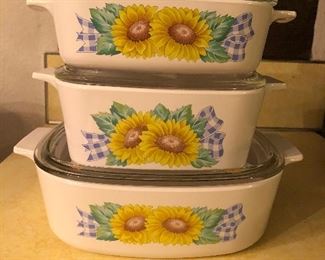  6 Piece Corning Ware  Sunsation set (A-2-B 2L, A-1,5L, A-1 B 1 L)