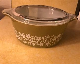 Pyrex Spring Blossom Green Casserole