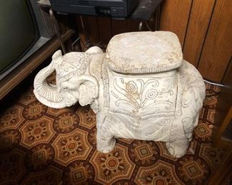Plaster Elephant Stool