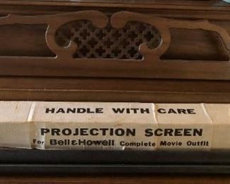 Projection Screen for Bell and Howell Movie Set
