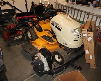 Low Hours on a well Maintained Lawn Tractor Echo Pro Blower, Agri Fab Cart, Spreader and Dethatcher Tractor and attachments package $1,500 (blower and cart not included) 